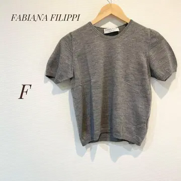 FABIANA FILIPPI 반팔 울 스웨터 그레이 F