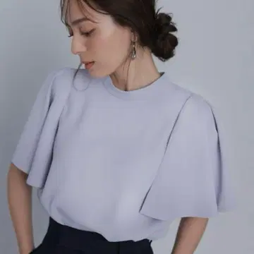 아뉴앙스 anuans 케이프 디테일 블라우스 프릴 숄더