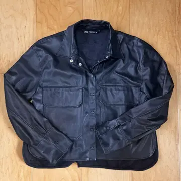 ZARA 블랙 가죽 자켓