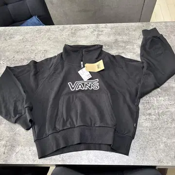 VANS 블랙 ZIP 맨투맨 S