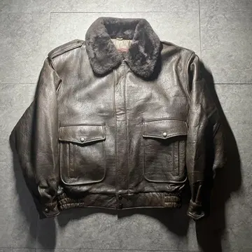 90s vintage g-1 a-2 가죽 플라이트 자켓 L 상당