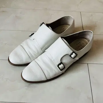 마가렛호웰 아이디어 더블 몽크 가죽 신발 24cm 화이트