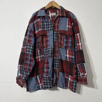 패치워크 셔츠 에디 바우어 화이트 택 90s