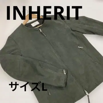 INHERIT 스웨이드 느낌 자켓 L 모스그린 #2262
