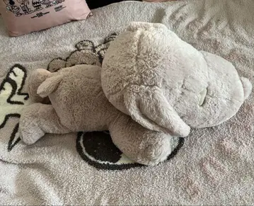스누피 봉제 인형 베이지 핑크