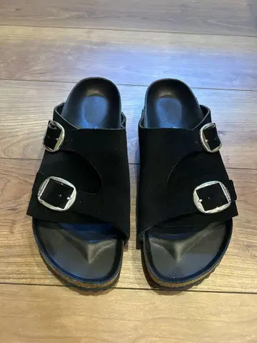 버켄스탁 41 26.5 별주 취리히 샌들 스웨이드 블랙