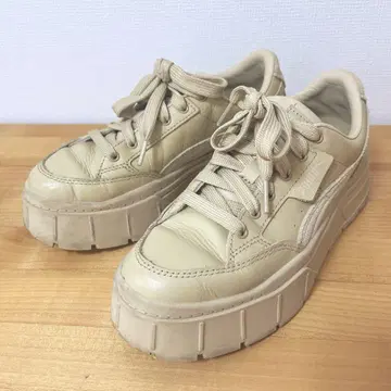 PUMA 푸마 메이즈 스택 통굽 스니커즈 베이지 애로우즈 별주
