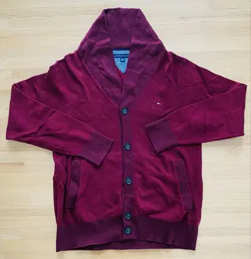 [ 새상품급 ] TOMMY HILFIGER 가디건 XL 버건디