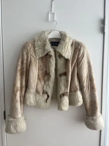 Armani Jeans 무스탕 코트 베이지 Y2K