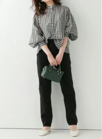 스픽 앤 스팬 깅엄 체크 블라우스