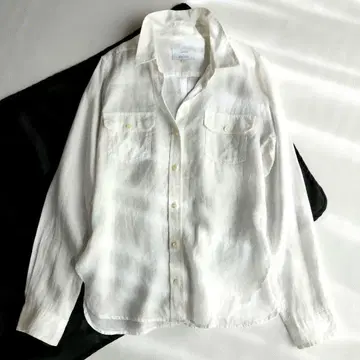 린넨 100% 언타이틀 Safilin 긴팔 스키퍼 셔츠 화이트