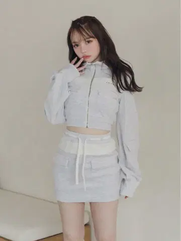 andmary Wendy 포켓 세트 업 AM0818 그레이