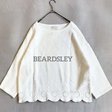 인기 BEARDSLEY 비어즐리 자수 풀오버 최근 모델 화이트 워셔블