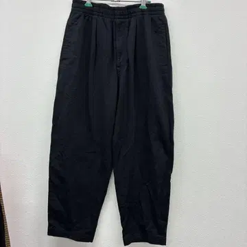UNIQLO 와이드 팬츠 면 100% 블랙 M 타22