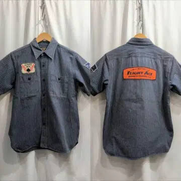 토요 버즈릭슨 BR36152 스트라이프 반팔 워크 셔츠 S