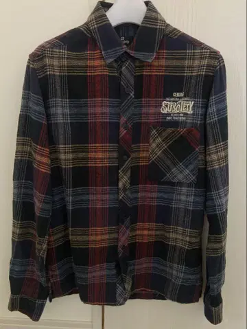 Subciety 체크 무늬 긴팔 셔츠 S