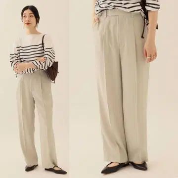 JOURNAL STANDARD 워셔블 백 새틴 와이드 팬츠