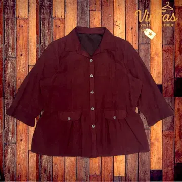 JEANNE 블라우스 00s vintage 빨간색 여성용 상의