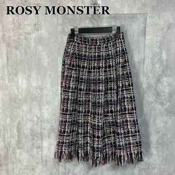 ROSY MONSTER 트위드 롱 스커트