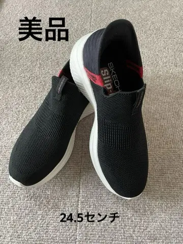 새상품급 스케쳐스 슬립인즈 메쉬 블랙 24.5cm
