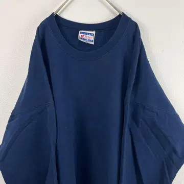 USA 구제 의류 90s 헤인즈 hanes 맨투맨 무지 파랑 두꺼운