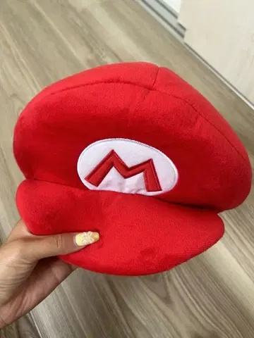 마리오 캡 봉제 인형 모자