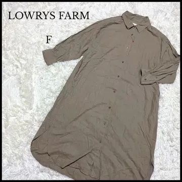 [ LOWRYS FARM ] 로리즈팜 롱 셔츠 원피스 F 린넨
