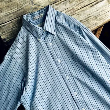 [수입 구제 의류] VAN HEUSEN 남성용 스트라이프 버튼 다운 셔츠