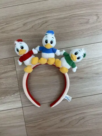 도널드 덕 봉제 인형 머리띠