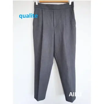 qualite 더블 크로스 센터 프레스 팬츠 M 사이즈 그레이 58203