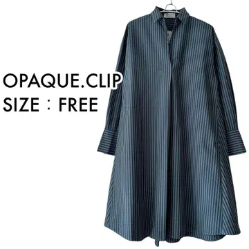 택 포함 OPAQUE.CLIP 스트라이프 스키퍼 셔츠 원피스 루즈핏