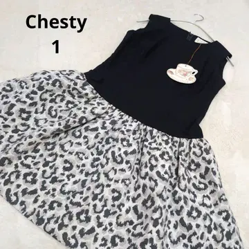 Chesty 체스티 레오파드 원피스 절개 푹신한 실루엣