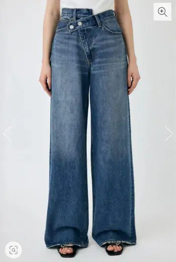 moussy 크로스 허리 와이드 스트레이트 데님