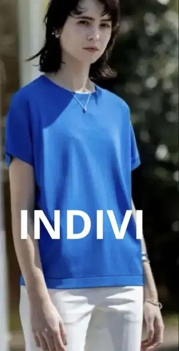 INDIVI 인디비 블루 니트