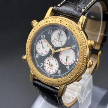 SEIKO 세이코 7T34-8A00 골드 라운드 블랙 다이얼
