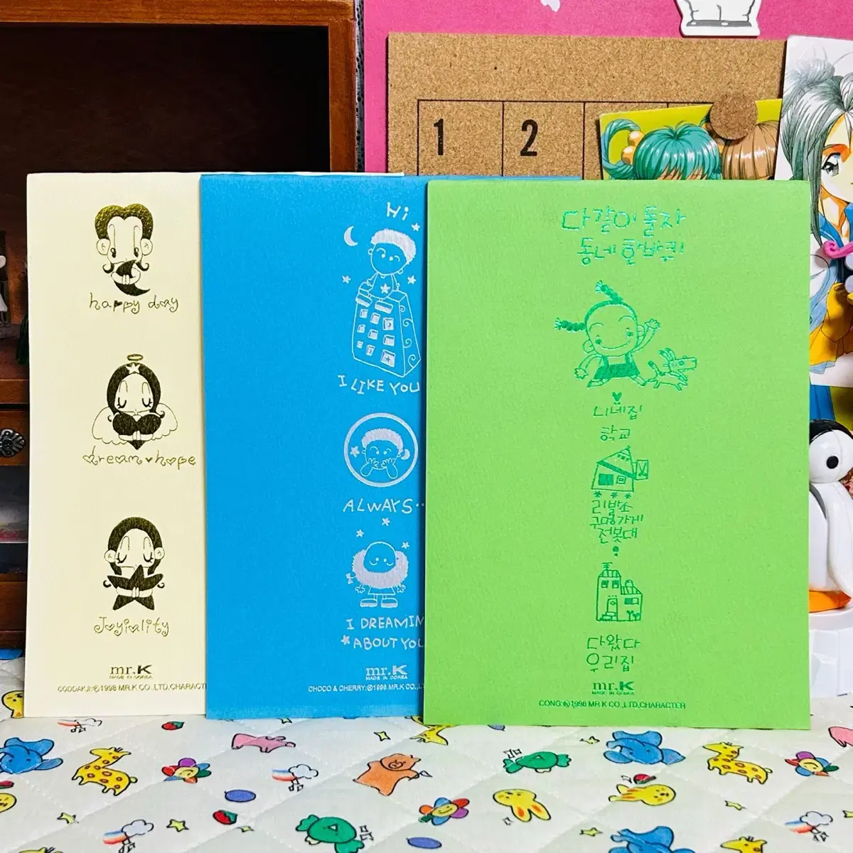 Vintage stationery Mr. K MRK letter paper and notebook