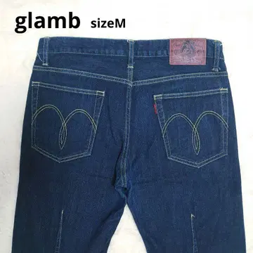 [ 고품질 ] 그램 glamb 청바지 인디고 스트레치 데님 M 사이즈