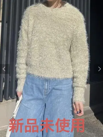 스테이트 오브 마인드 라메 니트 s 미사용 새상품 lame Knit po