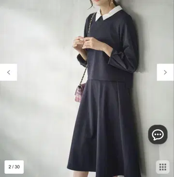 애니시스 컷 자카드 카라 부착 2WAY 셋업 네이비 1 S