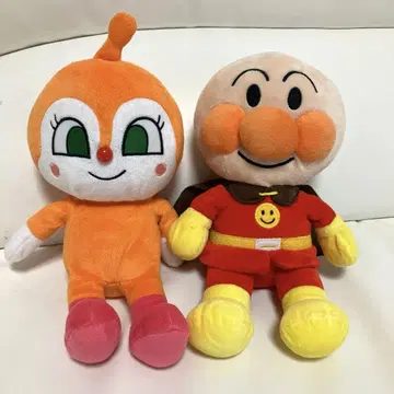 호빵맨 짤랑이 봉제 인형 2개 세트