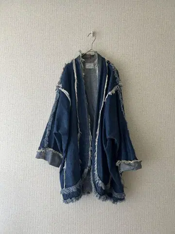 프린지 돌먼 데님 자켓