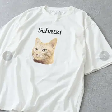 [ ZOZOTOWN ] Schatzi 고양이 사진 T셔츠 당일 발송