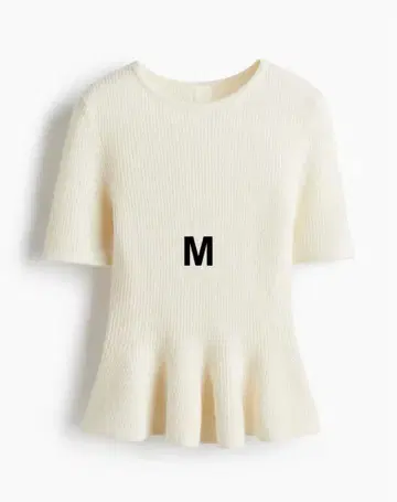 H&M 페플럼 니트 화이트 M