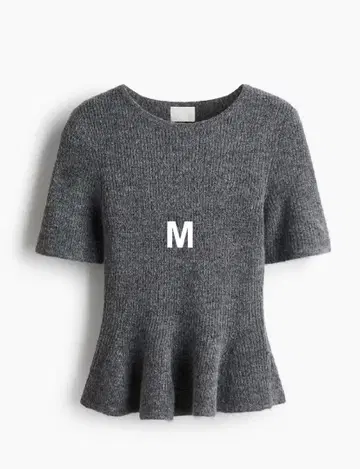 H&M 페플럼 니트 그레이 M
