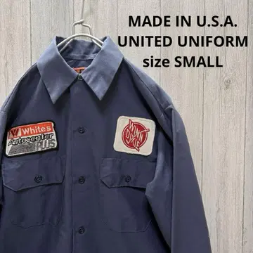 네이비 워크 셔츠 자수 패치 와펜 포함