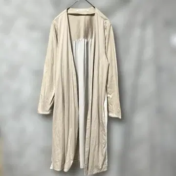 10433 루카 레이디 랙 루카 롱 가디건 베이지 일본제 구제 의류