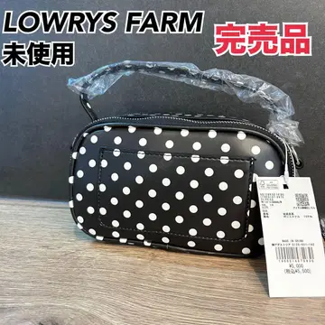 미사용 로리즈팜 숄더백 파우치 도트 무늬 블랙 미니백