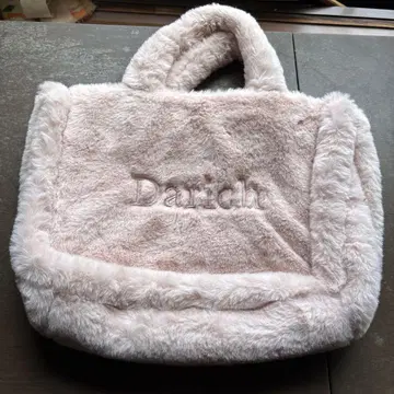 Darich 핑크 퍼 토트백