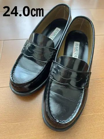 [ 새상품급 ] HARUTA 블랙 로퍼 24cm
