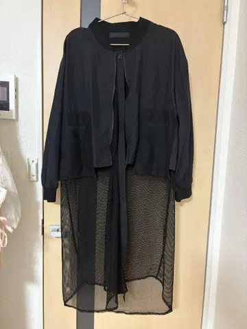 MICALLE MICALLE 블랙 메쉬 긴팔 MA1